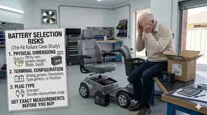 A Senior Gentleman Rider Dissappointed as He Ordered the Wrong Battery  