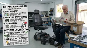 A Senior Gentleman Rider Considering an Extended Battery Range Kit