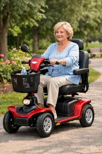 Lady on a Scooter for the Handicapped