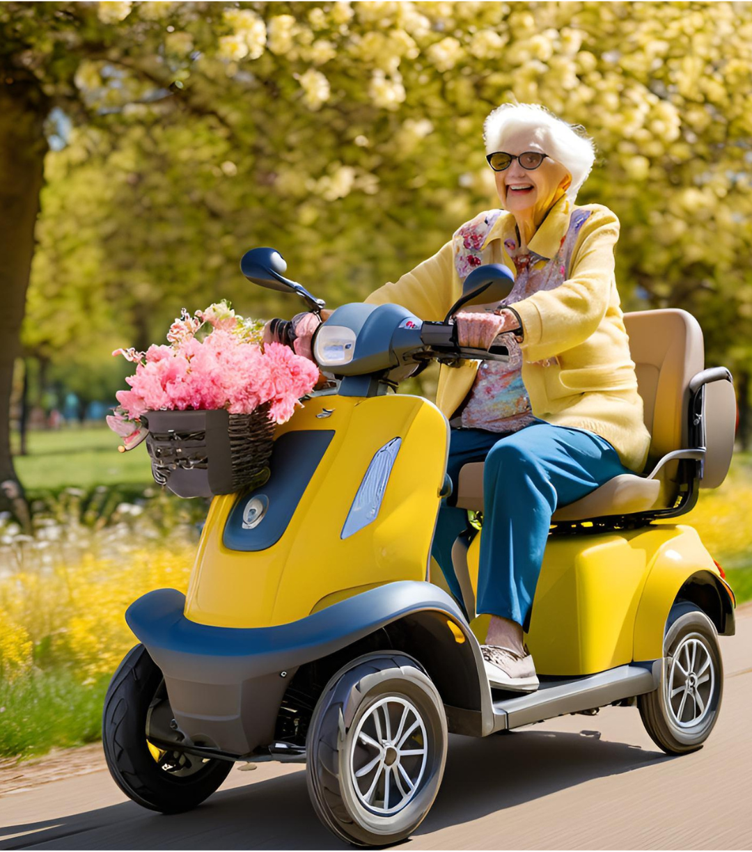 Yellow Mobility Scooter