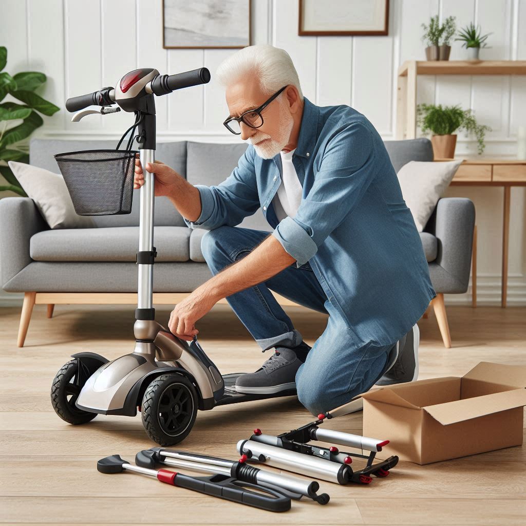 Unfolding a Foldable Mobility Scooter for Adults