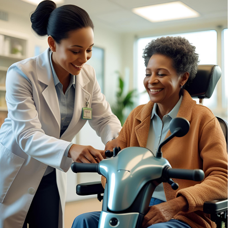 Lady Occupational Therapist and Patient Lady Occupational Therapist and Patient