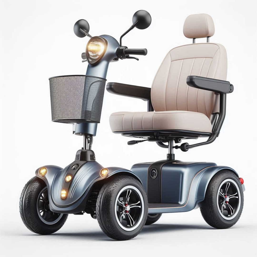 Pink Mobility Scooter with basket