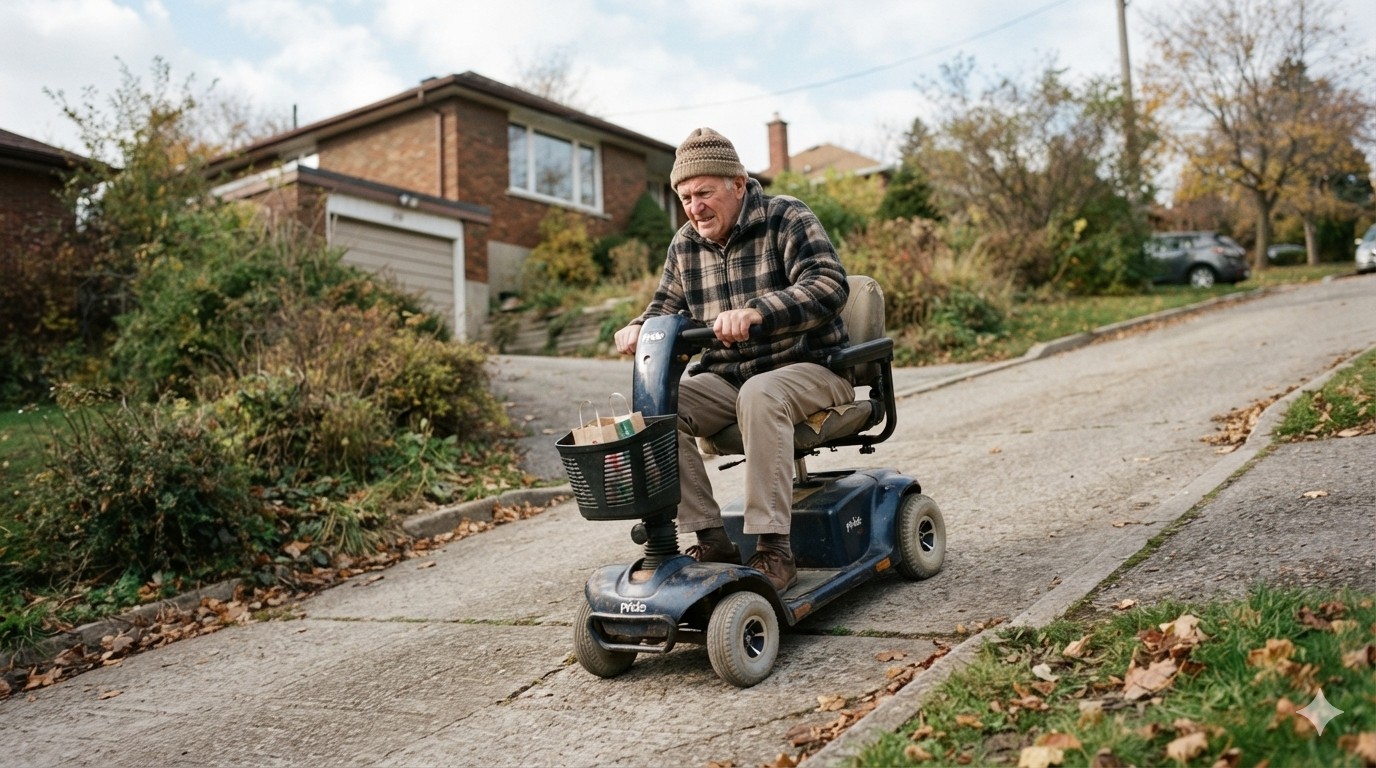 A Scooter in a Slope A Scooter in a Slope