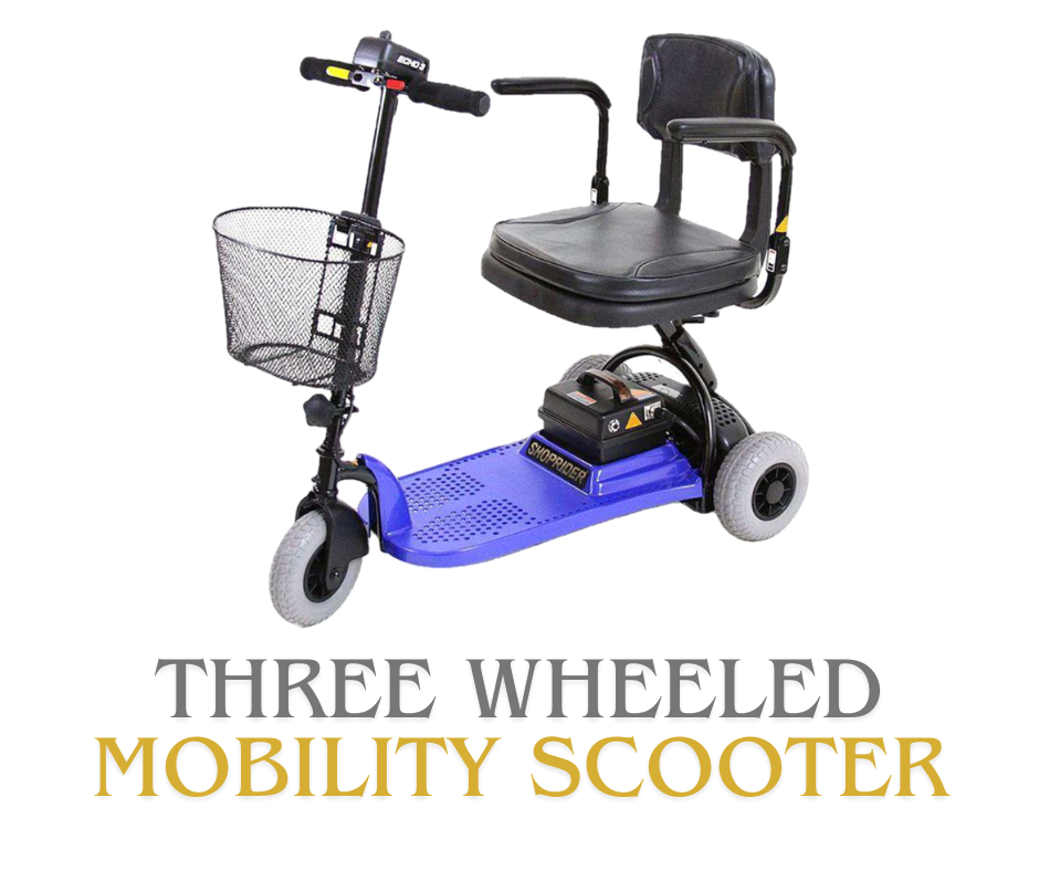 Green Three Wheeled Mobility Scooter